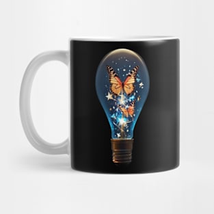 Butterflies in a light bulb Mug